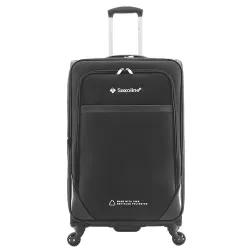 Średnia walizka Saxoline Soft czarna 48l